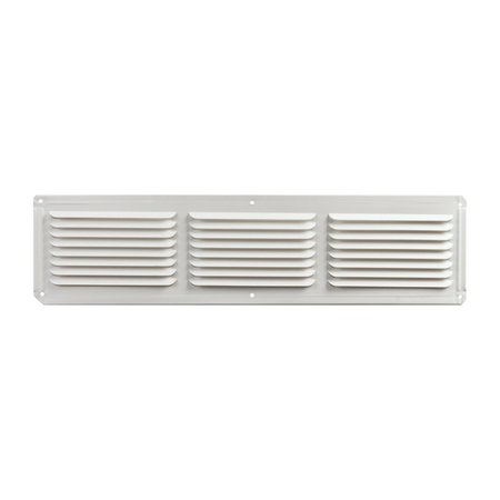 MASTER FLOW Eave Vent 16X4In Wht Alum Scr EAC16X4W